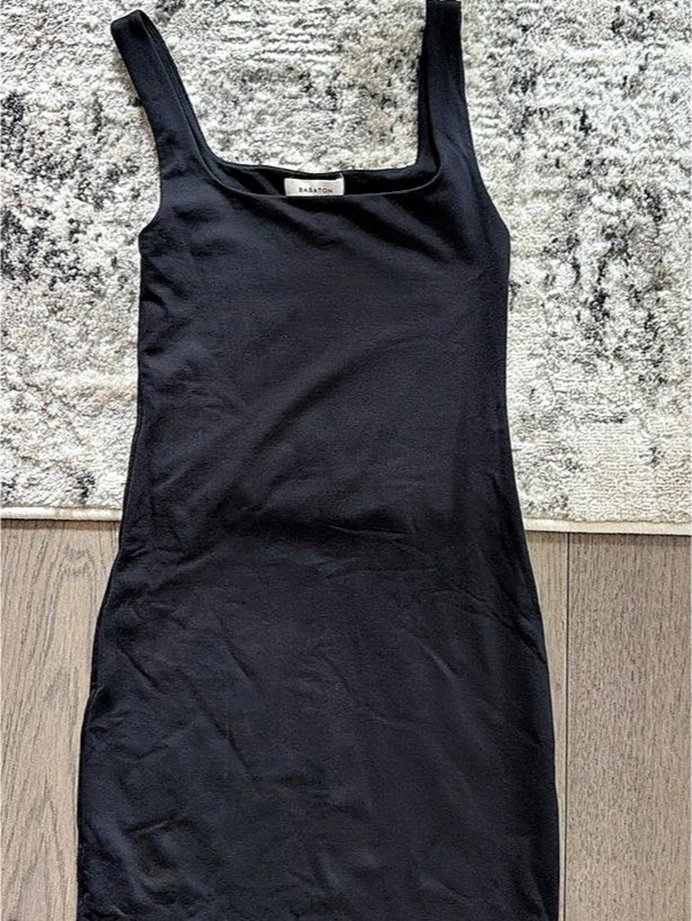 Babaton Contour Squareneck Mini Dress Black